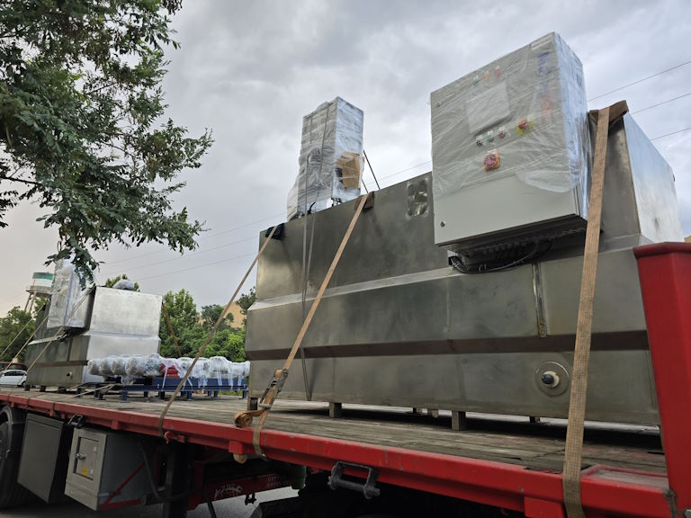 پکیج آماده سازی پلی آکریل آمید سه مرحله استنلس استیل شکم بیرون