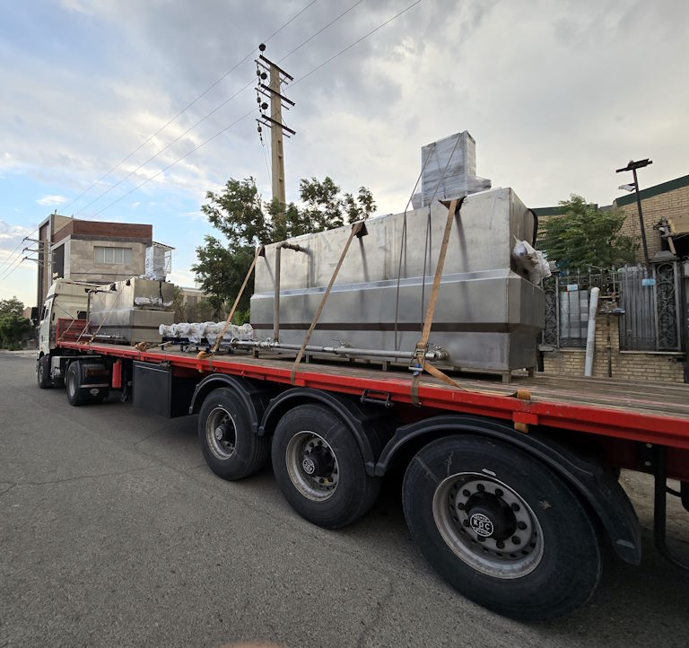 پکیج آماده سازی پلی آکریل آمید سه مرحله استنلس استیل شکم بیرون